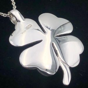 Four Leaf Clover Necklace Stirling Sliver 925